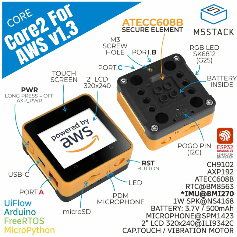 M5Stack Refreshes Lineup with CardKB2 Keyboard, ESP32-P4 Modules, and Core2 for AWS